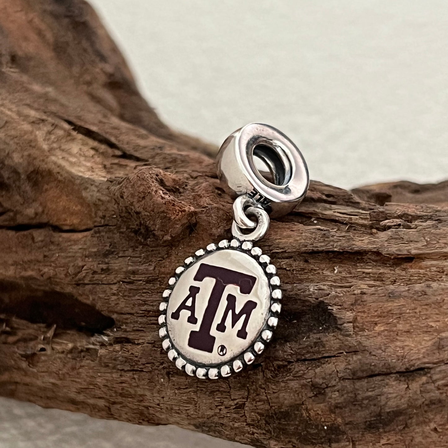 Texas A&M Aggies Exclusive Blue Dangle Charm Pendant for Pandora Bracelet