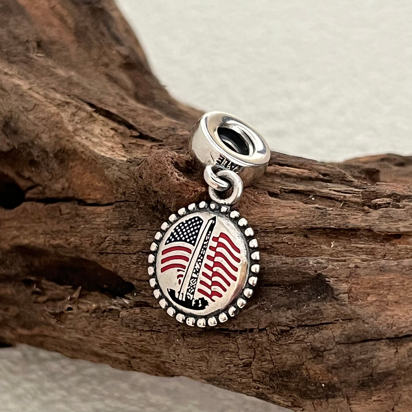 USA Flag Exclusive Dangle Charm for Pandora Bracelet