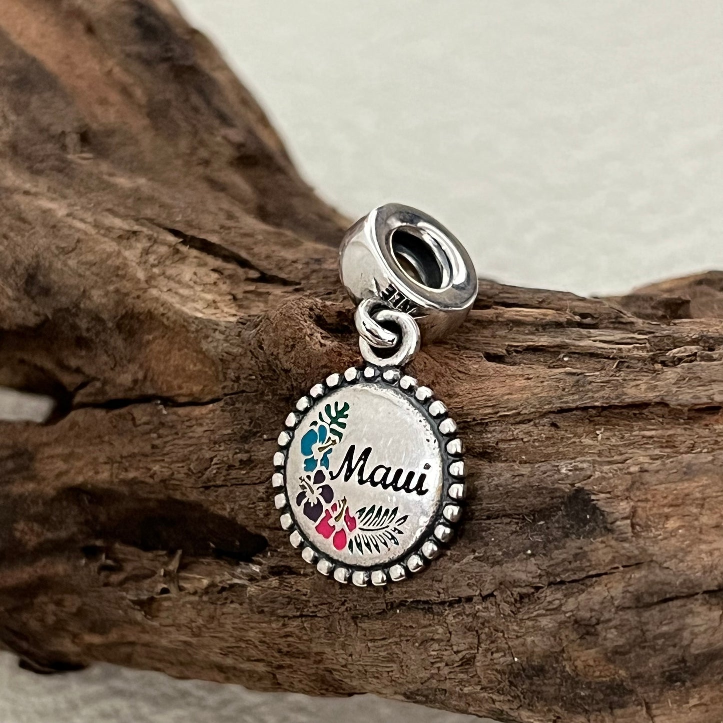 Hawaii Flower Exclusive Dangle Charm for Pandora Bracelet