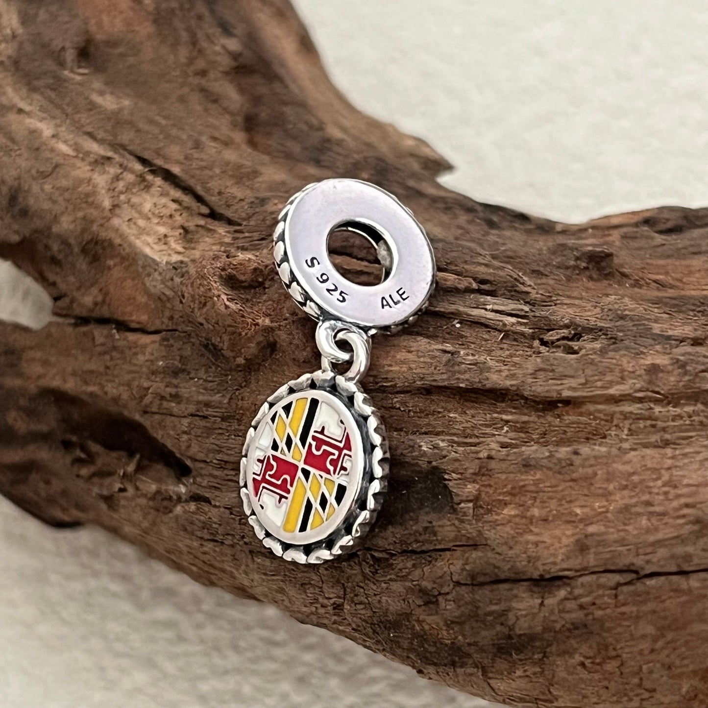 Maryland Flag Bmore Run 2019 Exclusive Dangle Charm Pendant for Pandora Bracelet