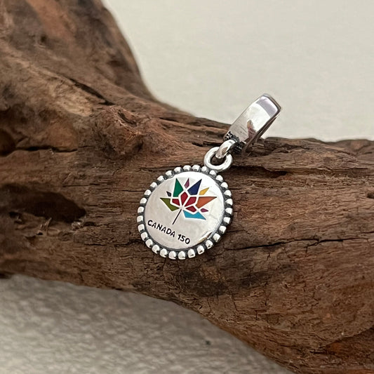 Canada 150 Happly Birthday Maple Leaf Exclusive Dangle Charm Pendant for Pandora Bracelet