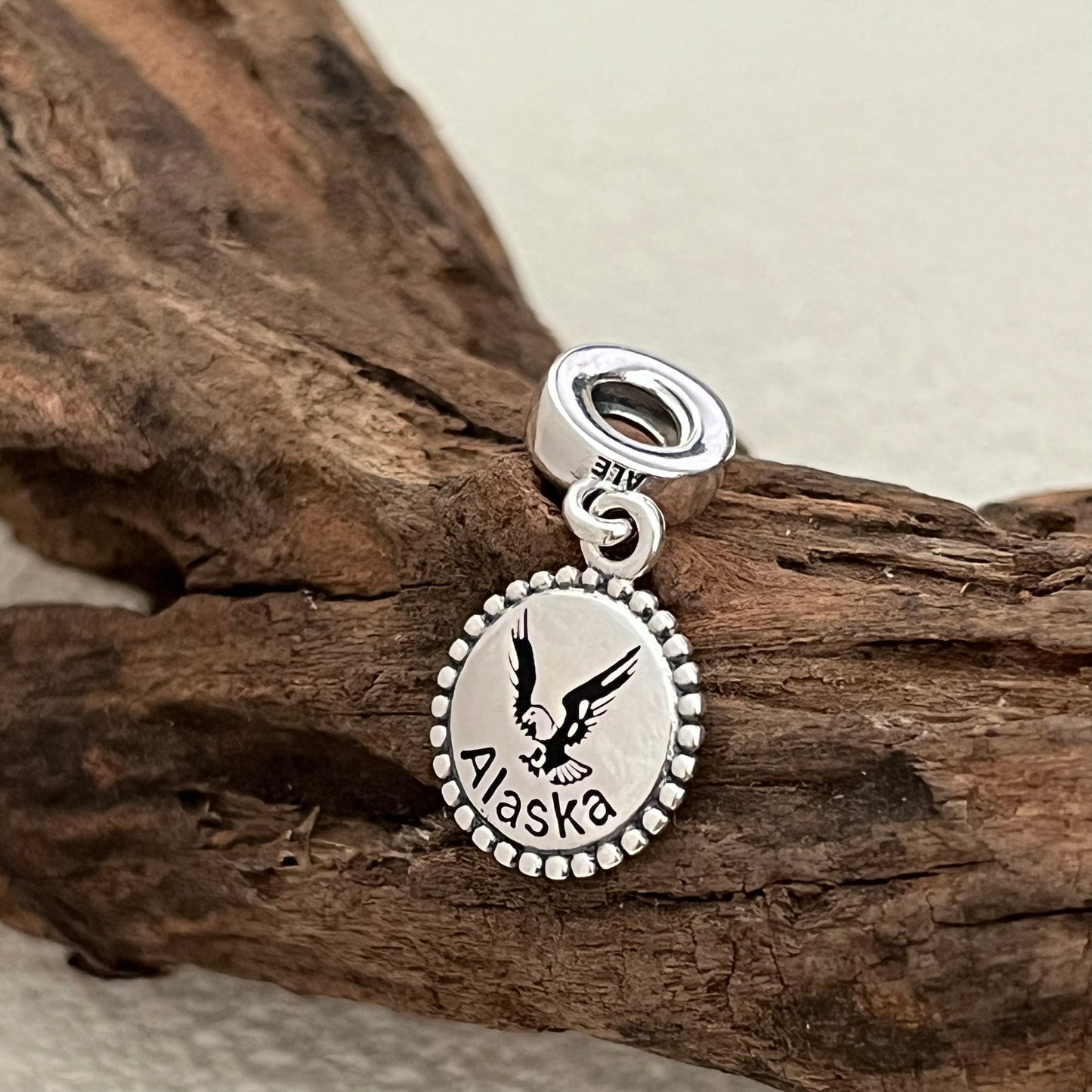 Alaska the Bald Eagle Exclusive Dangle Charm Pendant for Pandora Bracelet