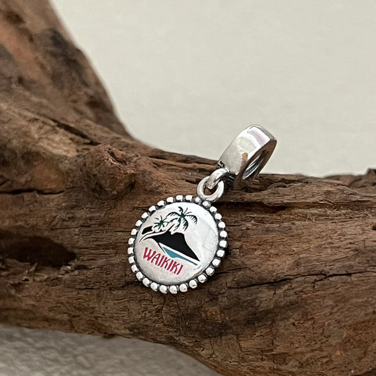 Waikiki Beach Exclusive Dangle Charm Pendant for Pandora Bracelet