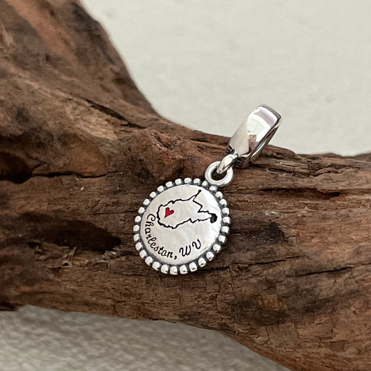 Charleston.WV West Virginia Exclusive Dangle Charm Pendant for Pandora Bracelet