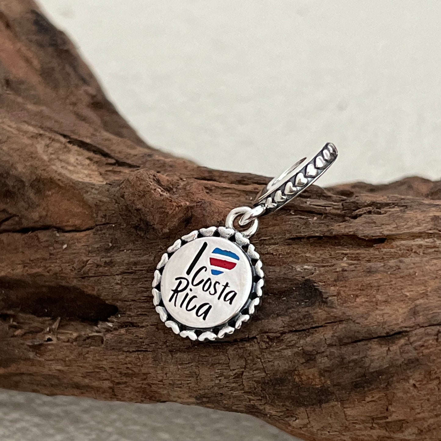 I Love Costa Rica Exclusive Dangle Charm Pendant for Pandora Bracelet