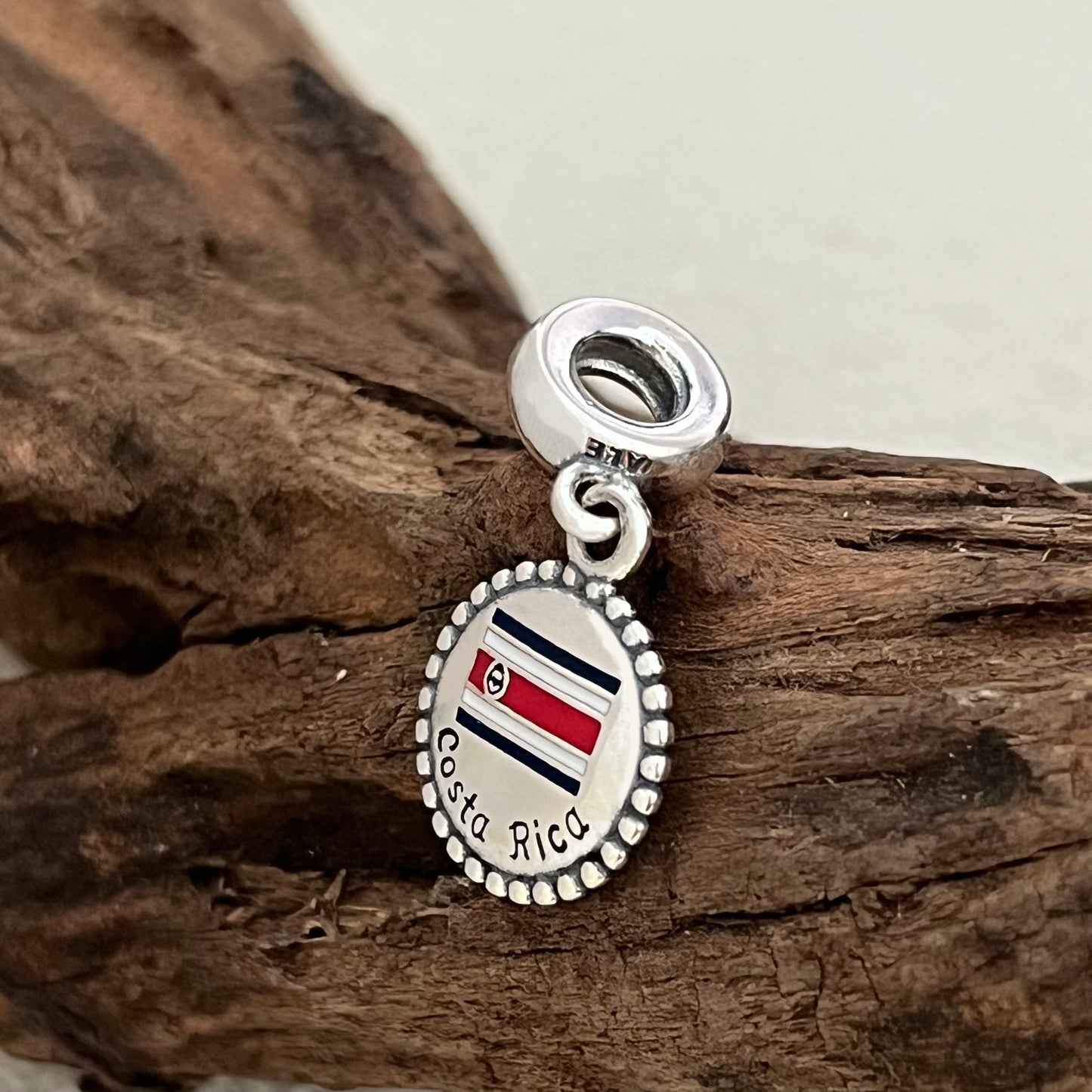 Costa Rica Flag Exclusive Dangle Charm Pendant for Pandora Bracelet