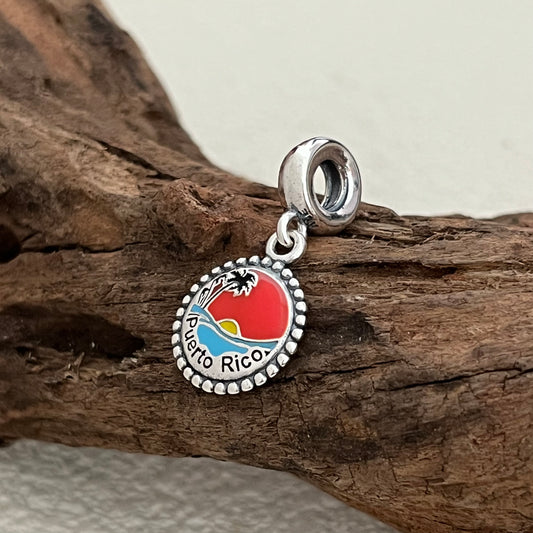 Puerto Rico Beach Exclusive Dangle Charm Pendant for Pandora Bracelet