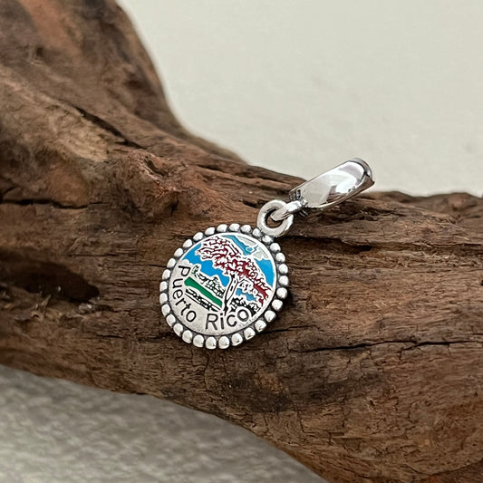 Puerto Rico Flamboyan tree Exclusive Dangle Charm Pendant for Pandora Bracelet