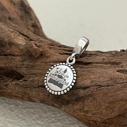 I live in Fantasyland Exclusive Dangle Charm Pendant for Pandora Bracelet