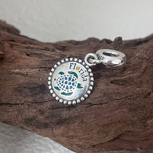 Florida Turtle Exclusive Dangle Charm Pendant for Pandora Bracelet
