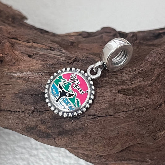 Maui Hawaii Pink Exclusive Dangle Charm Pendant for Pandora Bracelet