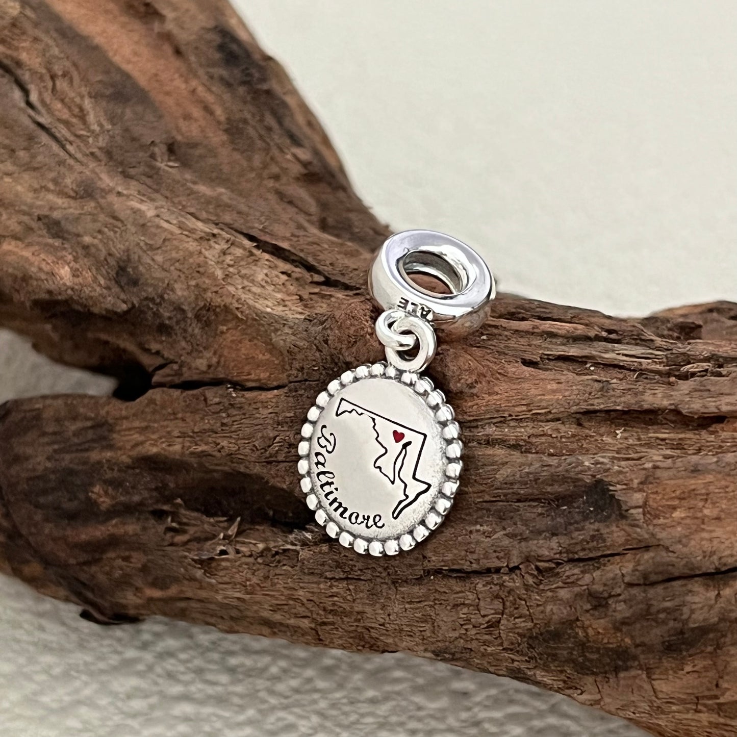 Baltimore Map Exclusive Dangle Charm Pendant for Pandora Bracelet