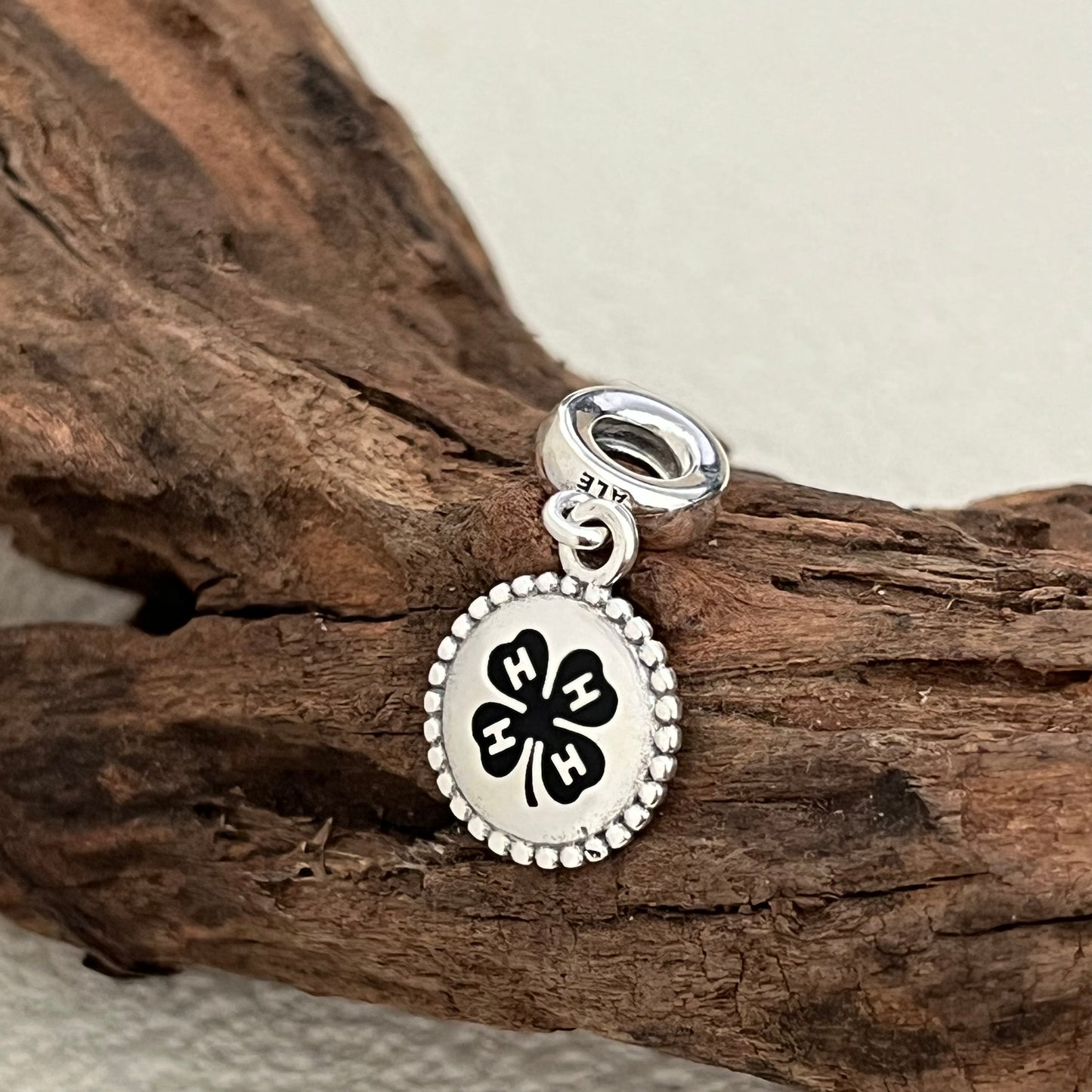 4-H Four-leaf clover Exclusive Dangle Charm Pendant for Pandora Bracelet