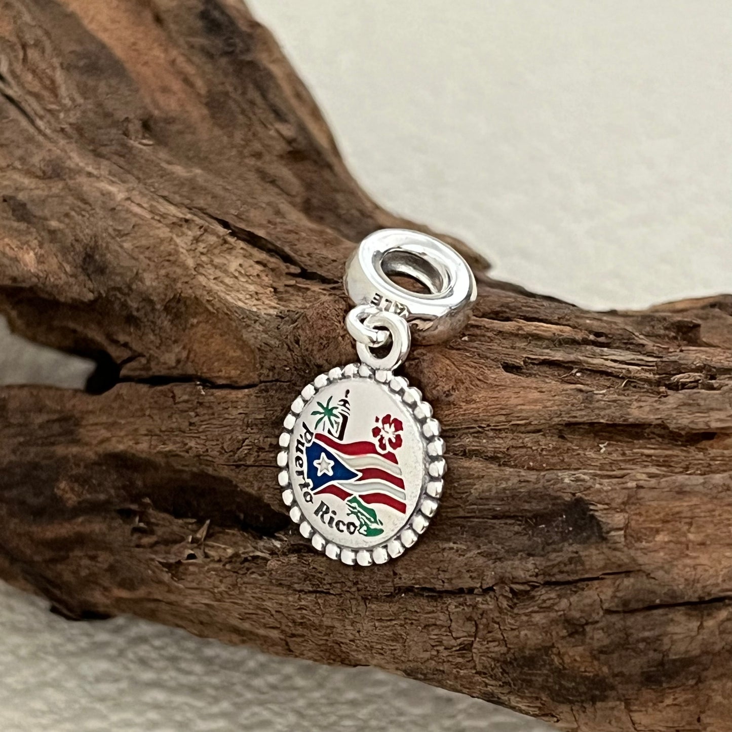 Puerto Rico Flag Exclusive Dangle Charm Pendant for Pandora Bracelet