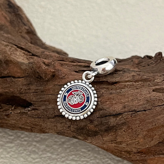 USMC Marine Corps Exclusive Dangle Charm Pendant for Pandora Bracelet