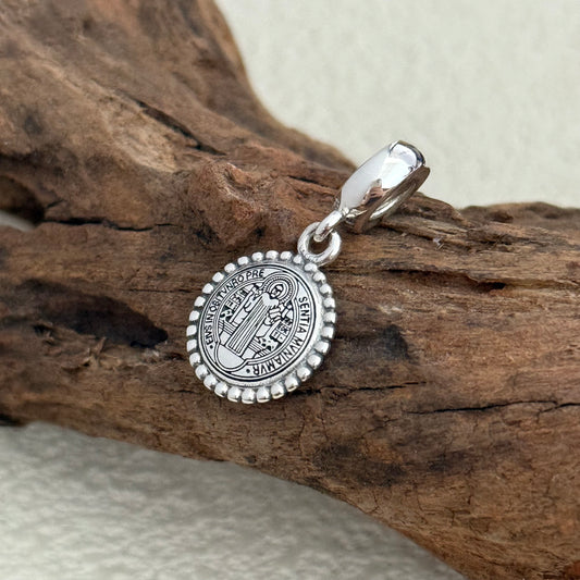 Sentia Mvniamvr EIVS.IN.OBITV.NRO.PRAE. Saint Benedict Exclusive Dangle Charm for Pandora Bracelet