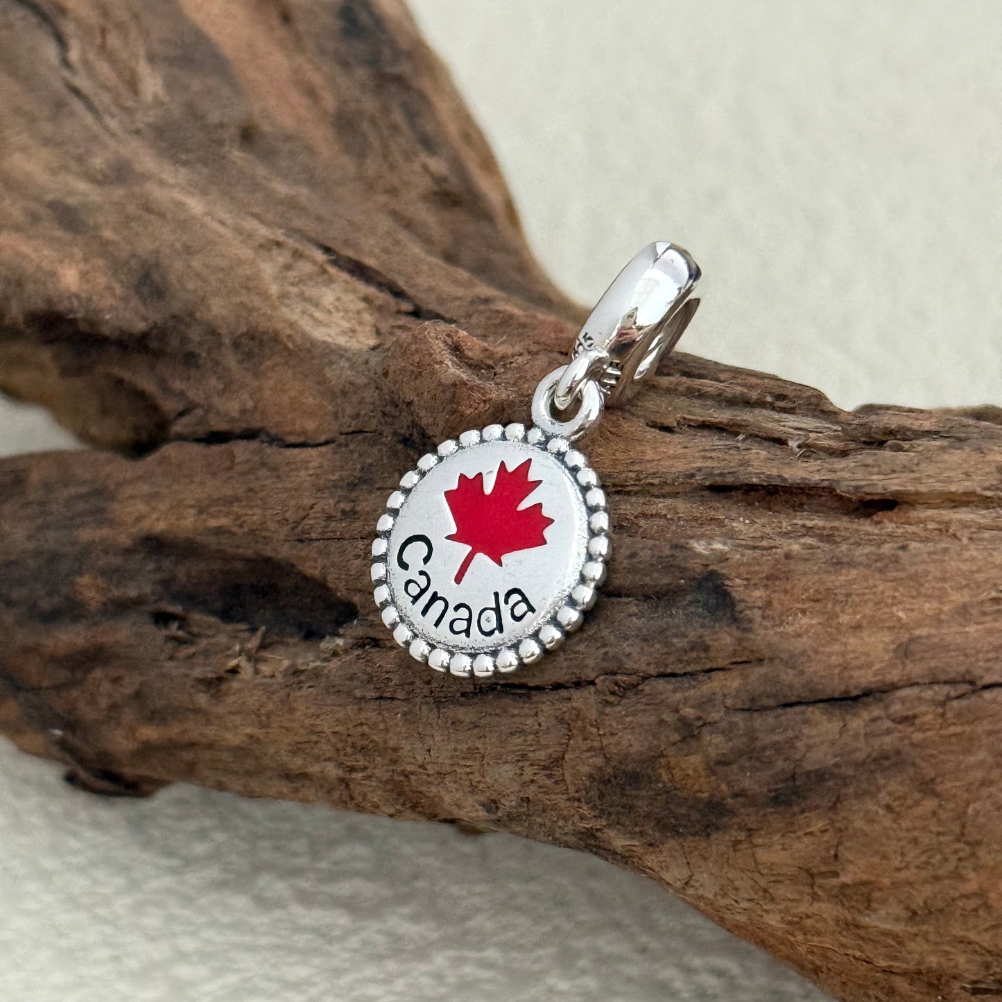 Canada Red Maple Leaf Marquis Exclusive Dangle Charm Pendant for Pandora Bracelet