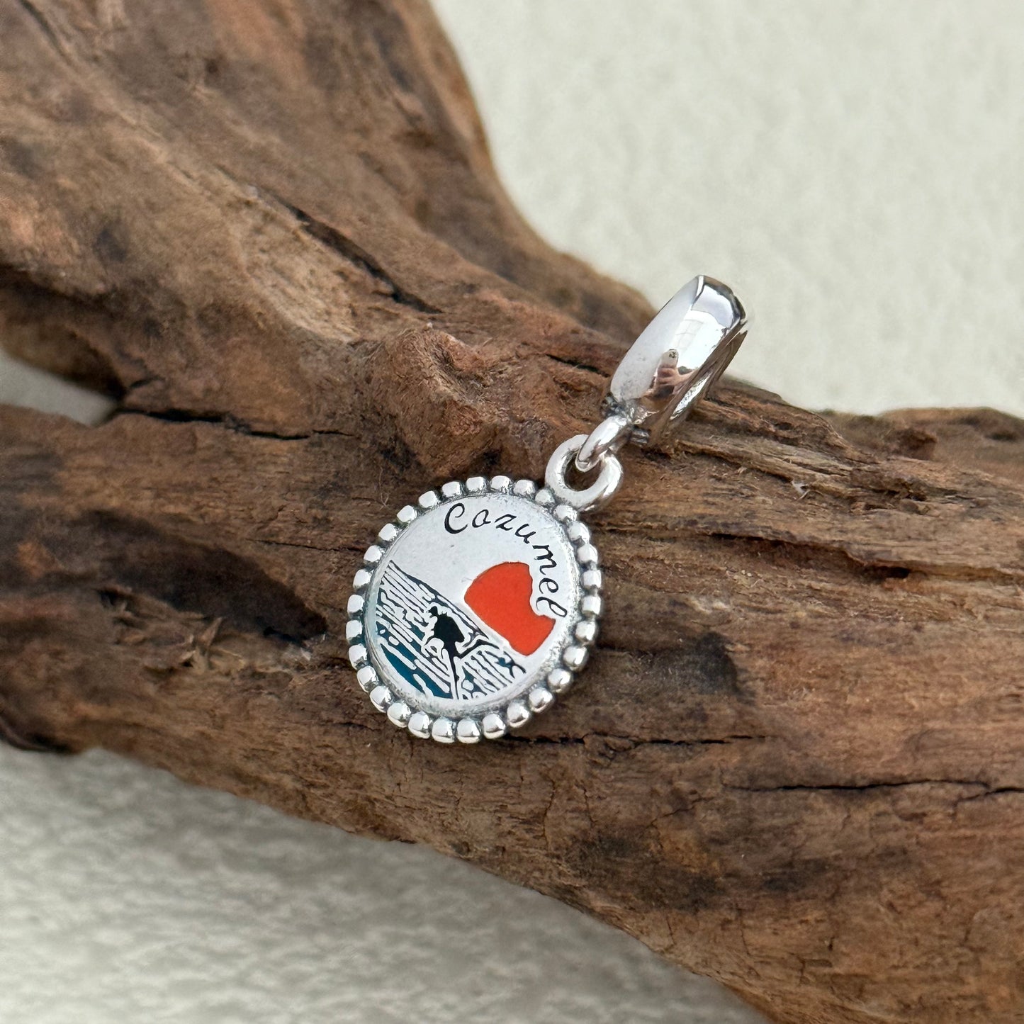 Cozumel Mexico Beach Exclusive Dangle Charm for Pandora Bracelet