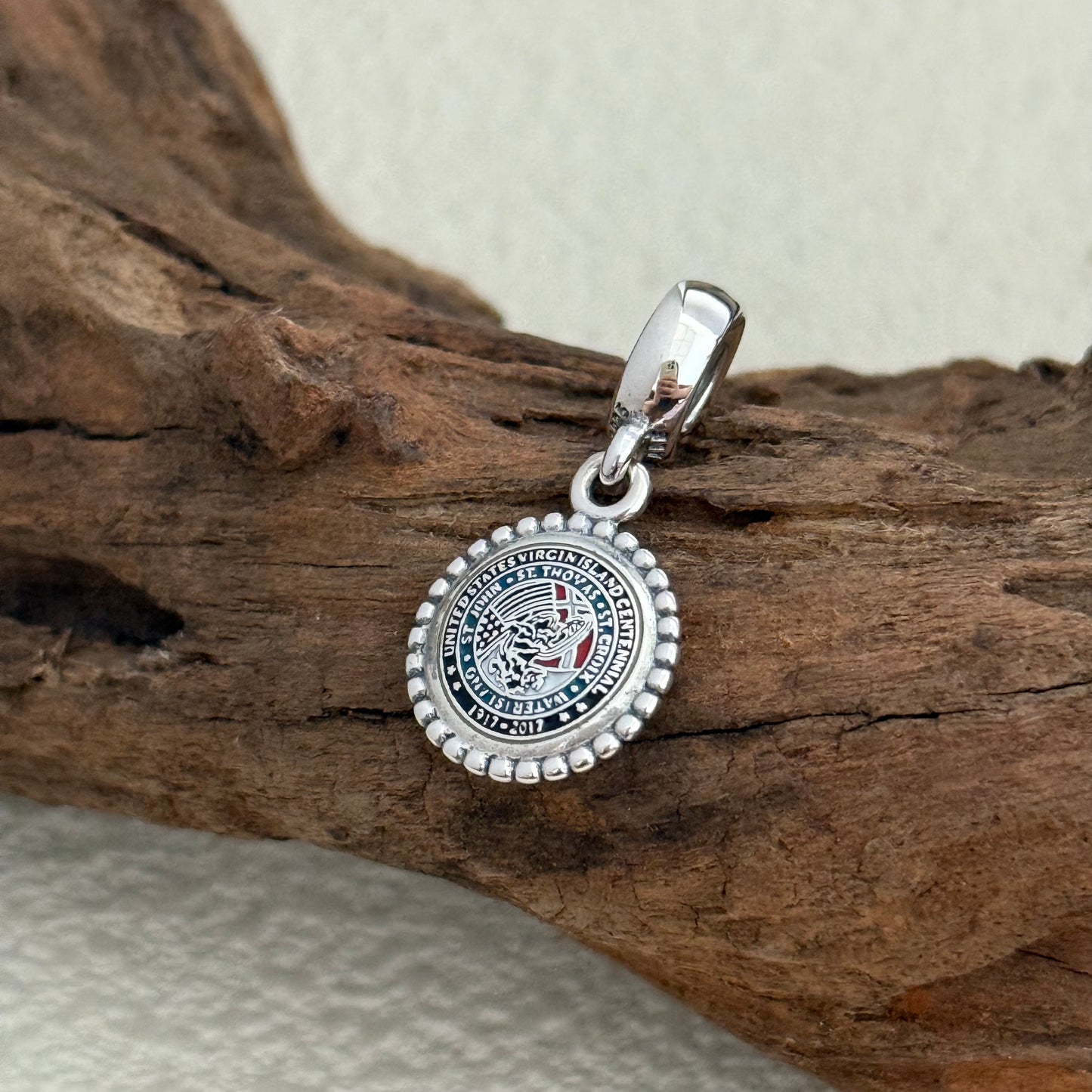 US. Virgin Islands St. Thomas, St. John, Or St. Croix Exclusive Dangle Charm Pendant for Pandora Bracelet