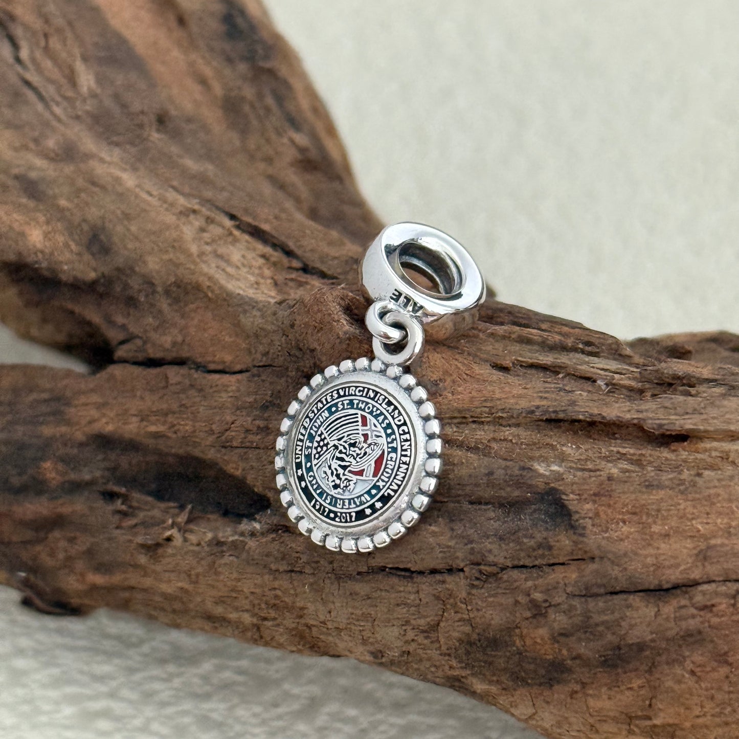US. Virgin Islands St. Thomas, St. John, Or St. Croix Exclusive Dangle Charm Pendant for Pandora Bracelet