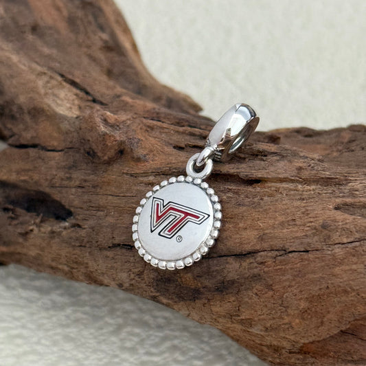 NCAA Virginia Tech Hokies Rugby Exclusive Dangle Charm Pendant for Pandora Bracelet