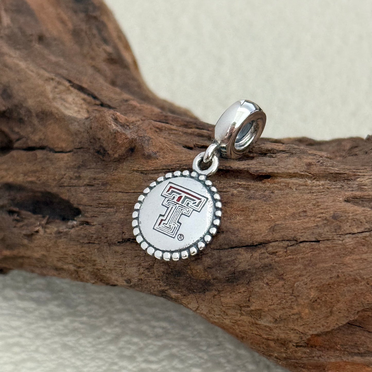 NCAA Texas Tech University Exclusive Dangle Charm Pendant for Pandora Bracelet