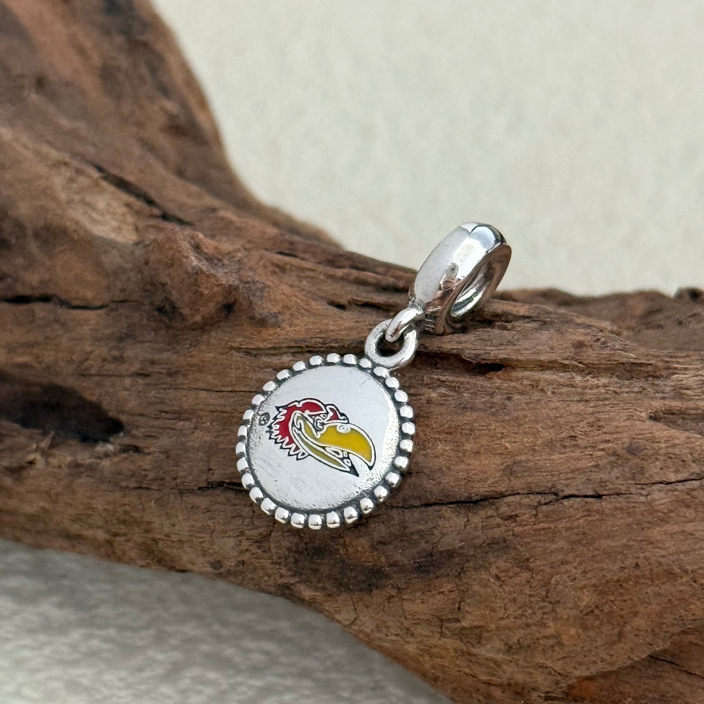 NCAA University of Kansas Exclusive Dangle Charm for Pandora Bracelet