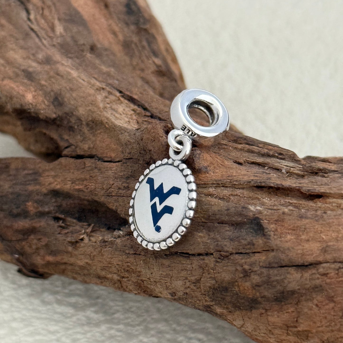 West Virginia Mountaineers Exclusive Dangle Charm Pendant for Pandora Bracelet