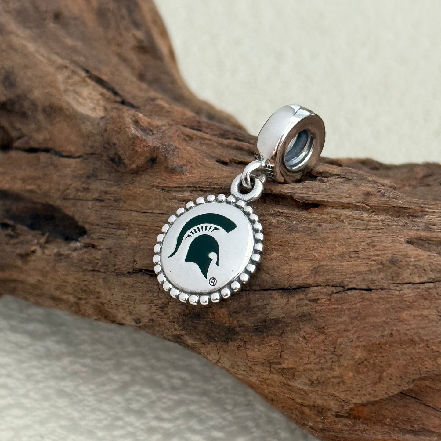 Michigan State Spartans Exclusive Dangle Charm Pendant for Pandora Bracelet