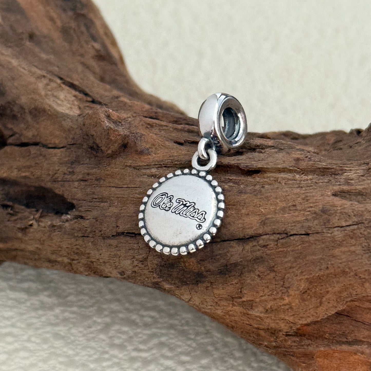 Ole Miss, Mississippi Exclusive Dangle Charm Pendant for Pandora Bracelet