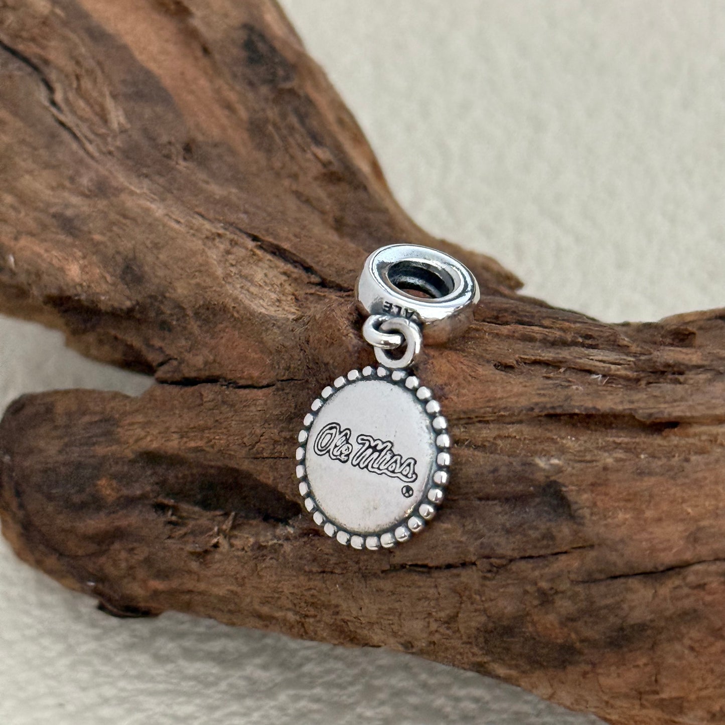 Ole Miss, Mississippi Exclusive Dangle Charm Pendant for Pandora Bracelet