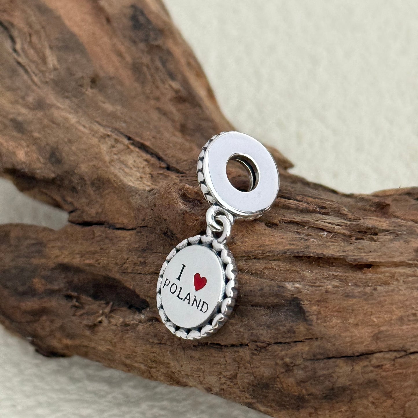 I Love Poland Exclusive Dangle Charm Pendant for Pandora Bracelet