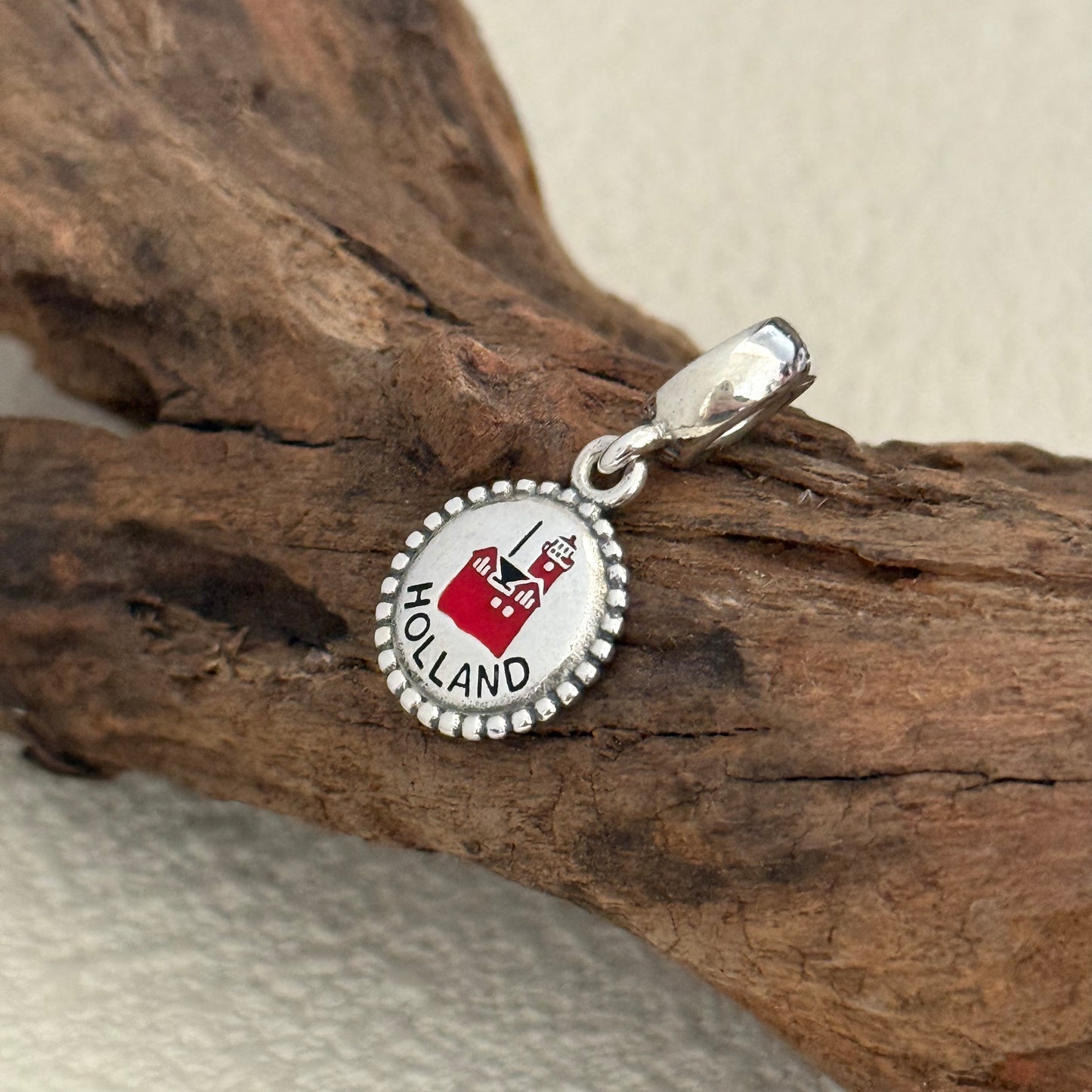 Holland Red House Exclusive Dangle Charm Pendant for Pandora Bracelet