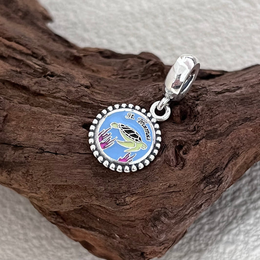 St. Thomas Sea turtle Ocean Exclusive Dangle Charm Pendant for Pandora Bracelet