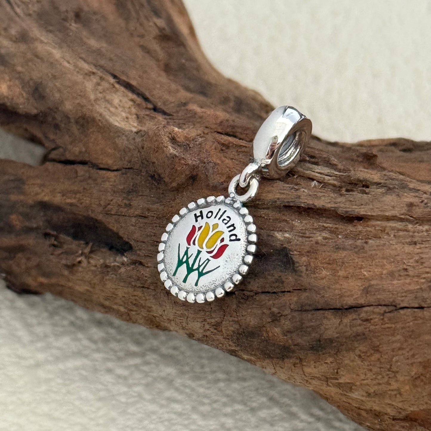 Holland Tulip Exclusive Dangle Charm Pendant for Pandora Bracelet