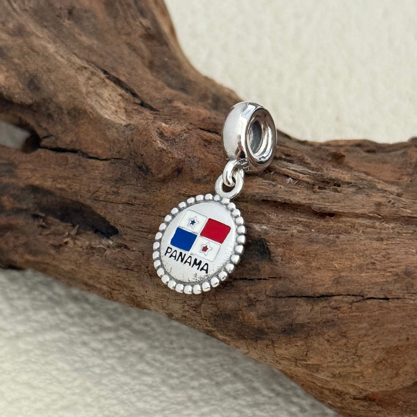 Panama Flag Exclusive Dangle Charm Pendant for Pandora Bracelet