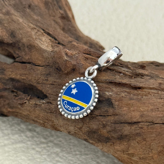 Curaçao Flag Exclusive Dangle Charm Pendant for Pandora Bracelet