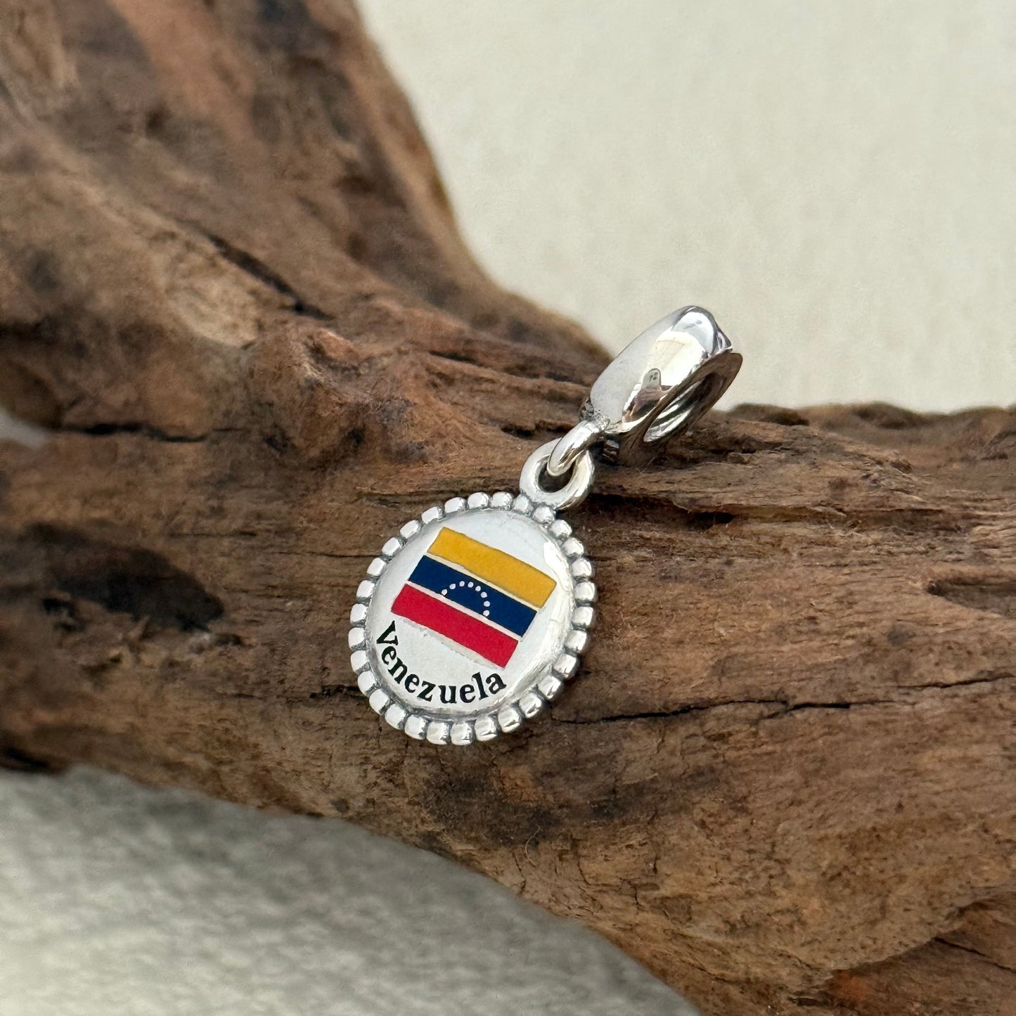 Venezuela Flag Exclusive Dangle Charm Pendant for Pandora Bracelet