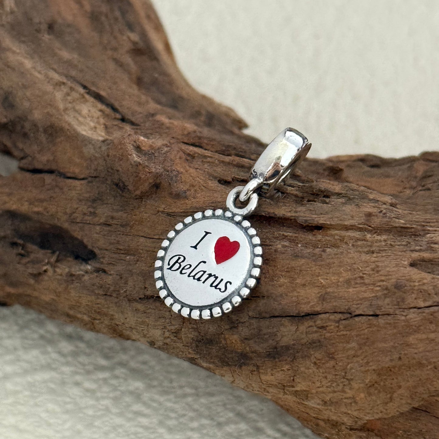 I Love Belarus Exclusive Dangle Charm Pendant for Pandora Bracelet