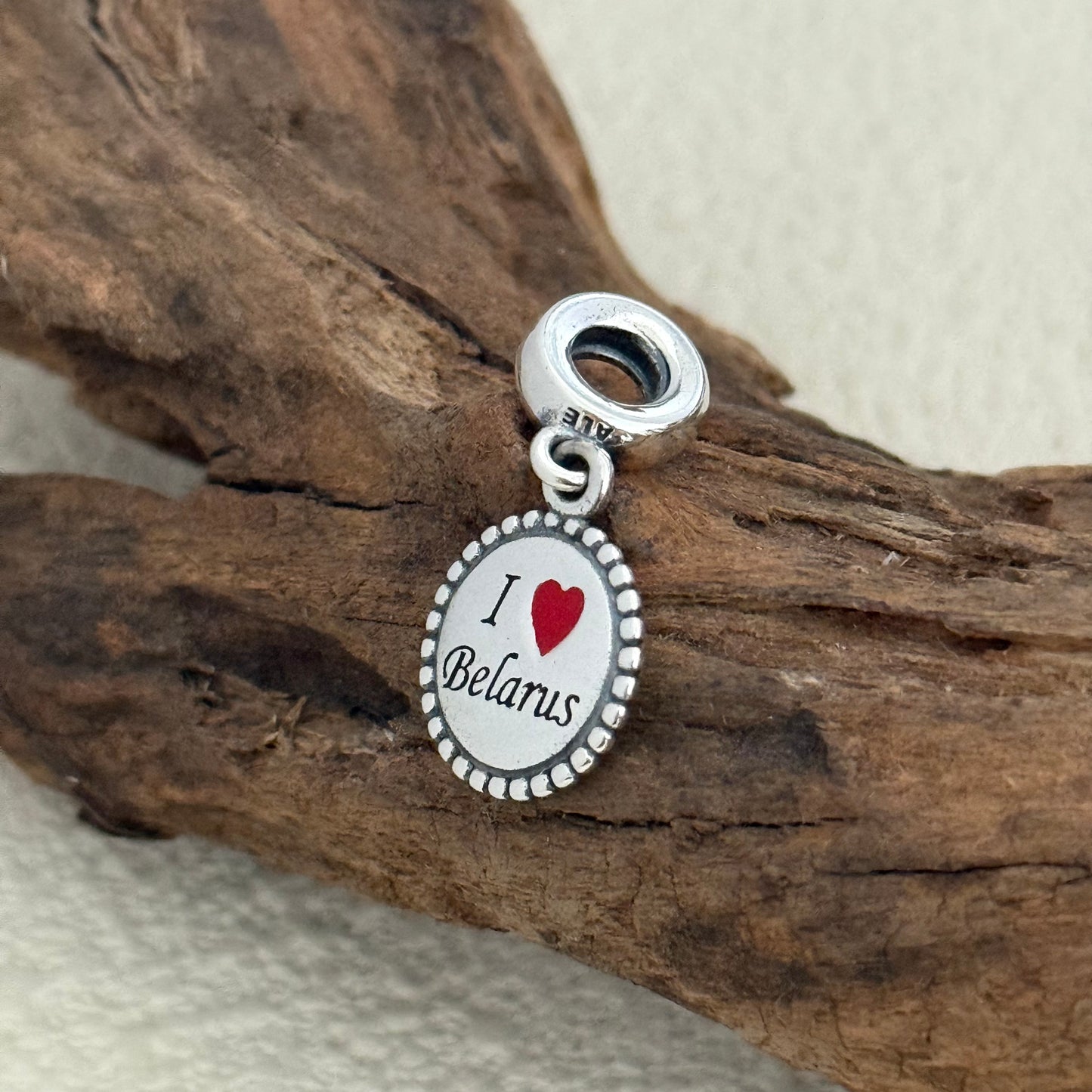 I Love Belarus Exclusive Dangle Charm Pendant for Pandora Bracelet