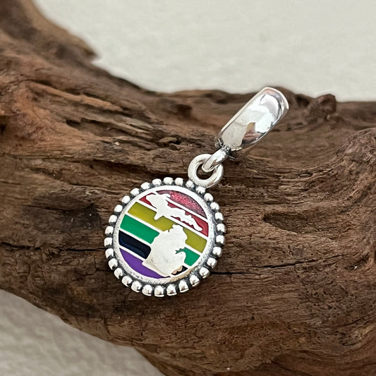 Michigan Rainbow Exclusive Dangle Charm Pendant for Pandora Bracelet