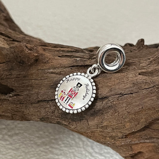 Happy Holidays Nutcracker Exclusive Dangle Charm Pendant for Pandora Bracelet