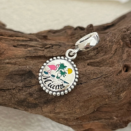 Miami Beach Exclusive Dangle Charm Pendant for Pandora Bracelet