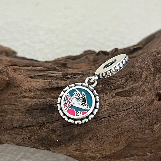 Florida Manta rays Exclusive Dangle Charm Pendant for Pandora Bracelet