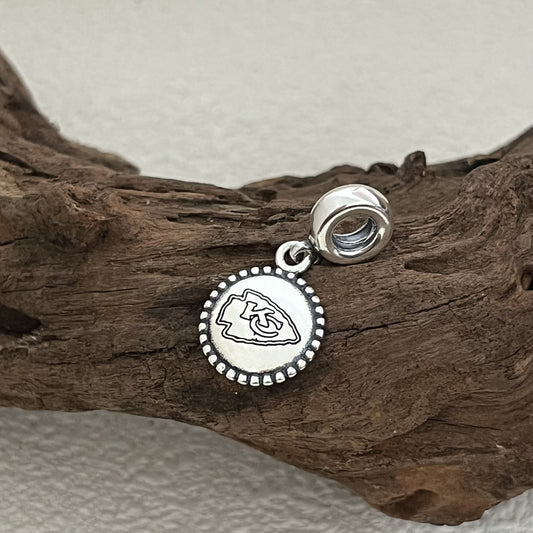 Kansas City Chiefs NFL Football Exclusive Dangle Charm Pendant for Pandora Bracelet