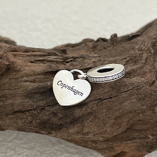 Copenhagen Heart Exclusive Dangle Charm Pendant for Pandora Bracelet