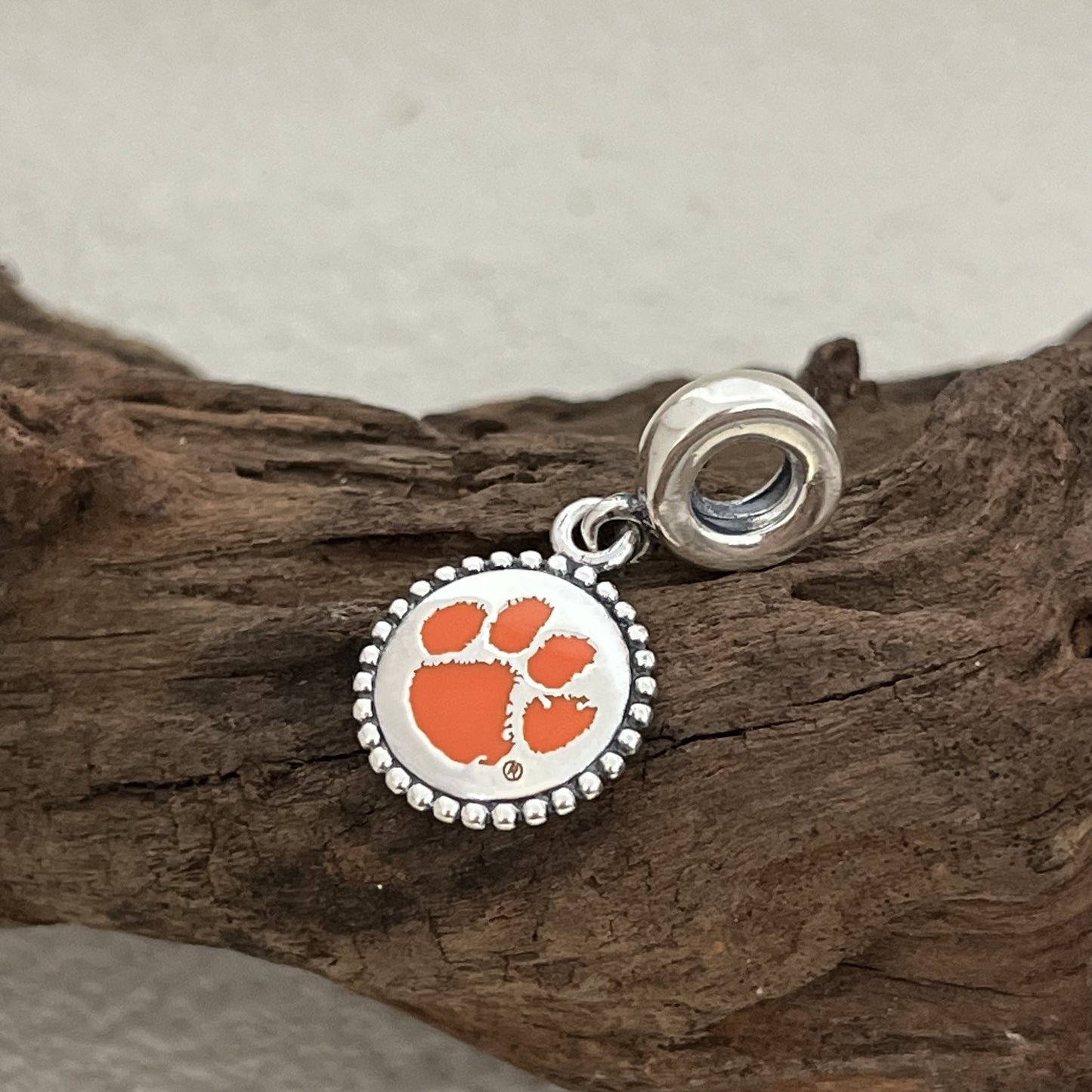 Clemson Tigers NCAA Exclusive Dangle Charm Pendant for Pandora Bracelet