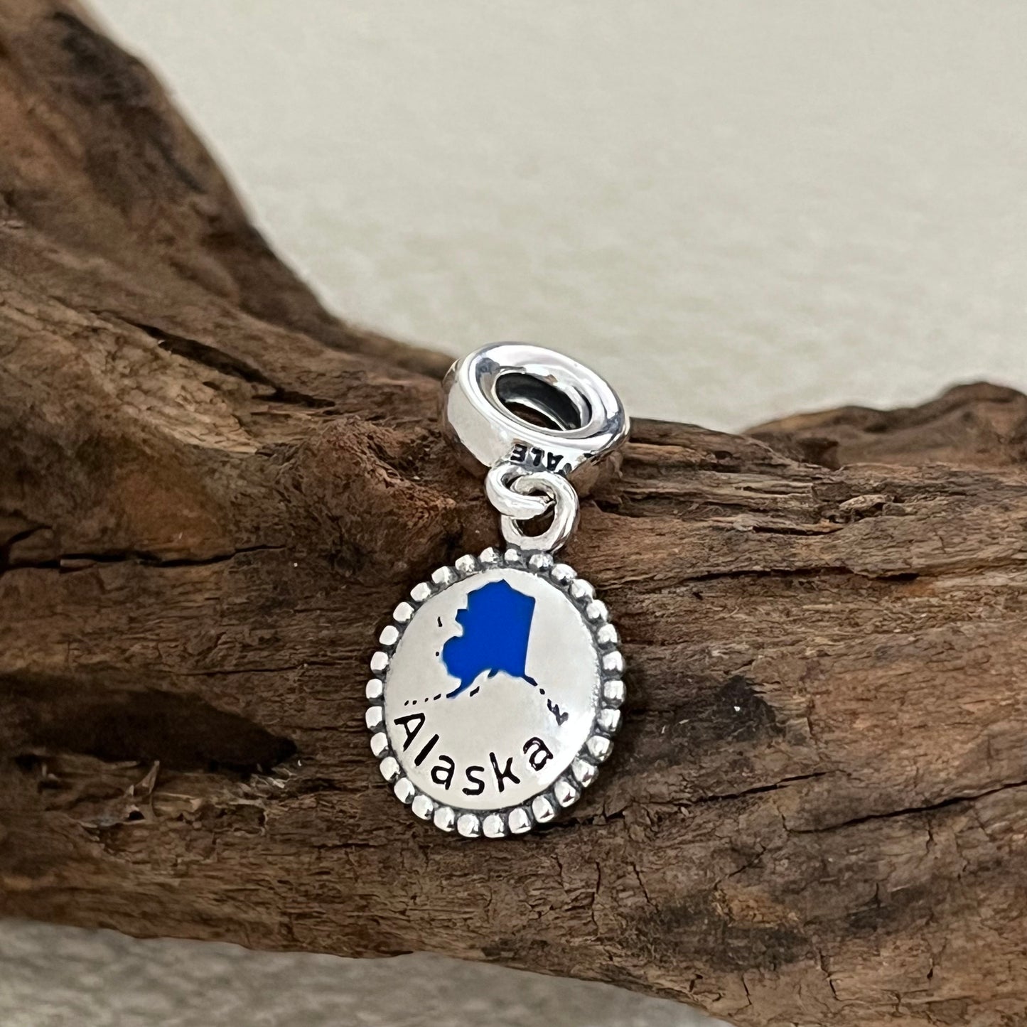 Alaska Map Exclusive Dangle Charm Pendant for Pandora Bracelet