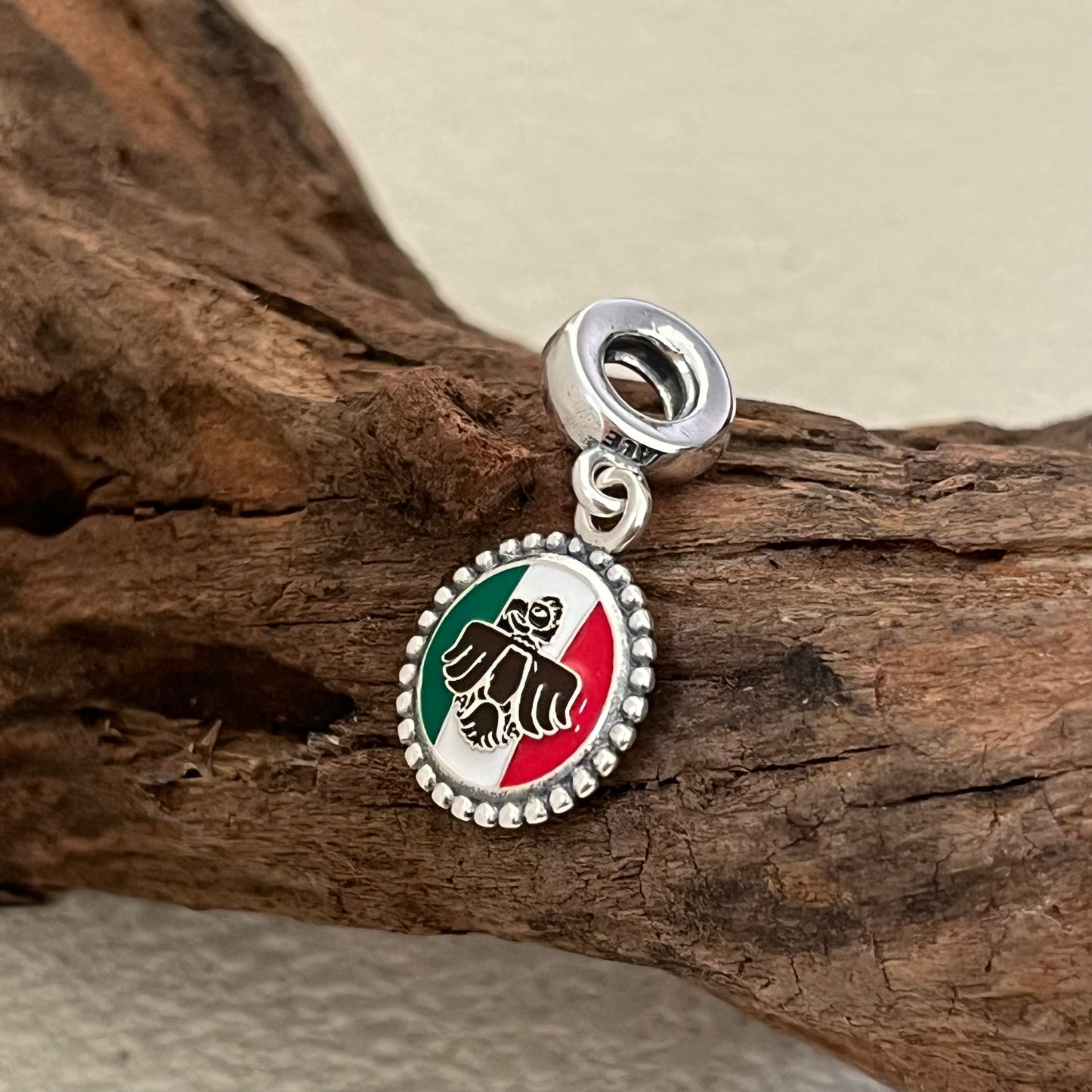 Bandera Mexico Aguila Real Exclusive Dangle Charm Pendant for Pandora Bracelet