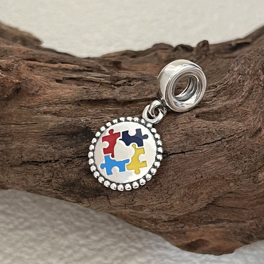 Autism Awareness Puzzle Exclusive Dangle Charm Pendant for Pandora Bracelet